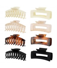 8 Pieces Set Spray Paint Rectangular Gum Claw Hair Clip/ Hair Accessories - Combo E