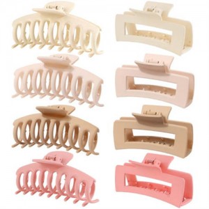 8 Pieces Set Spray Paint Rectangular Gum Claw Hair Clip/ Hair Accessories - Combo G