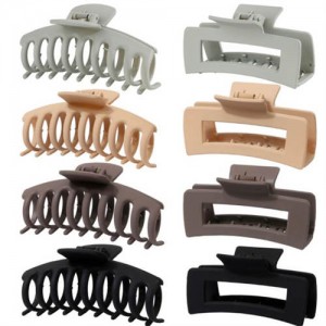 8 Pieces Set Spray Paint Rectangular Gum Claw Hair Clip/ Hair Accessories - Combo H