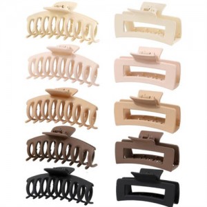 10 Pieces Set Korean Fashion Spray Paint Rectangular and Curvier Gum Claw Hair Clip/ Hair Accessories - Combo A