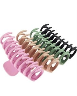 4 Pieces Set Korean Fashion Spray Paint Curvier Gum Claw Hair Clip/ Hair Accessories - Combo A