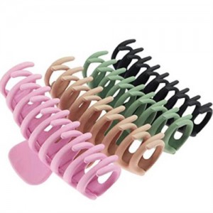 4 Pieces Set Korean Fashion Spray Paint Curvier Gum Claw Hair Clip/ Hair Accessories - Combo A