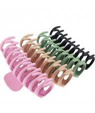 4 Pieces Set Korean Fashion Spray Paint Curvier Gum Claw Hair Clip/ Hair Accessories - Combo A