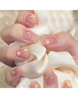 Ice Transparent Blush Stars Simple Fashion Detachable Manicure Sheet Fake Nail Wholesale Nail Stickers