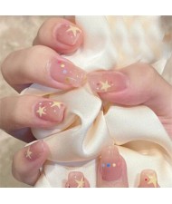 Ice Transparent Blush Stars Simple Fashion Detachable Manicure Sheet Fake Nail Wholesale Nail Stickers