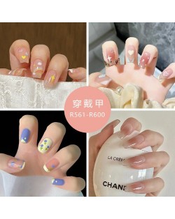 Multiple Patterns Ice Translucent Wear Nail 24 Pieces Per Set Fake Nail Wholesale Nail Stickers