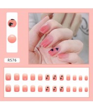 Multiple Patterns Ice Translucent Wear Nail 24 Pieces Per Set Fake Nail Wholesale Nail Stickers