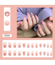 Multiple Patterns Ice Translucent Wear Nail 24 Pieces Per Set Fake Nail Wholesale Nail Stickers