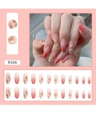 Multiple Patterns Ice Translucent Wear Nail 24 Pieces Per Set Fake Nail Wholesale Nail Stickers