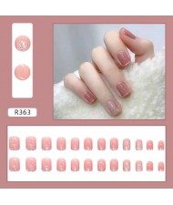 Girly Pink Jelly Shiny Removable Manicure Sheet Fake Nail Wholesale Nail Stickers