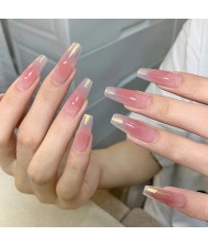 Ice Transparent Blush Stars Simple Fashion Detachable Manicure Sheet Fake Nail Wholesale Nail Stickers