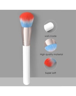 Single White Handle Professional Round-toe Gradient Color Fashion Wholesale Makeup Brush