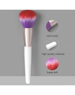 Single White Handle Professional Round-toe Red and Purple Gradient Color Wholesale Makeup Brush