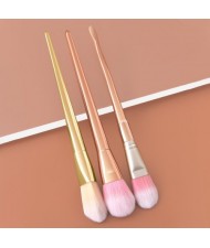 3 Pieces Set Gold and Rose Gold Combo Soft Brush Head Wholesale Makeup Brush