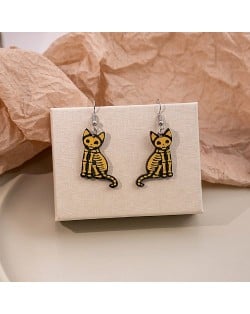 Halloween Jewelry Cartoon Skull Cat Design Wholesale Fashion Earrings