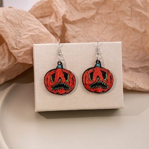 Fashion Halloween Jewelry Frightened Pumpkin Shape Wholesale  Earrings