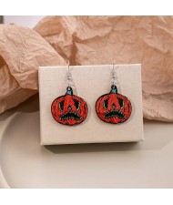 Fashion Halloween Jewelry Frightened Pumpkin Shape Wholesale  Earrings