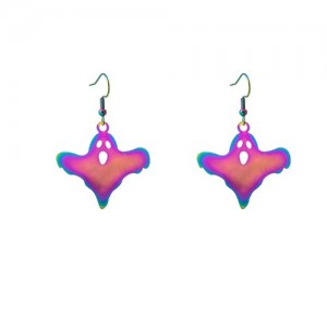 Halloween Popular Cool Funny Colorful Gradient Earrings - Ghosts