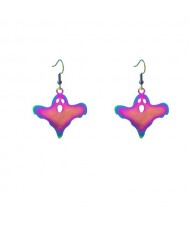 Halloween Popular Cool Funny Colorful Gradient Earrings - Ghosts