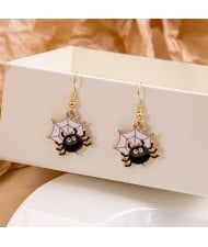 Halloween Jewelry Cute Funny Horror Cute Oil-spot Glaze Wholesale Earrings - Spider