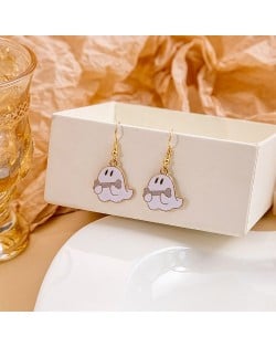 Halloween Jewelry Cute Funny Horror Cute Oil-spot Glaze Wholesale Earrings - Phantom