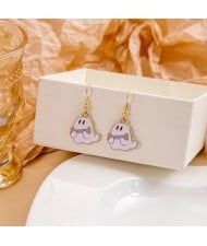 Halloween Jewelry Cute Funny Horror Cute Oil-spot Glaze Wholesale Earrings - Phantom