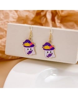 Halloween Jewelry Cute Funny Horror Cute Oil-spot Glaze Wholesale Earrings - Mushroom