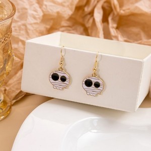 Halloween Jewelry Cute Funny Horror Cute Oil-spot Glaze Wholesale Earrings - Bandage
