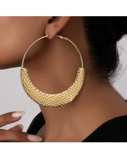 Geometric High Fashion Vintage Fashion Big Hoop Wholesale Metallic Earrings