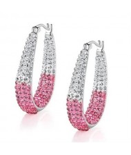 Waterdrop Inspired Elegant Alloy Hoop Wholesale Costume Earrings - Pink