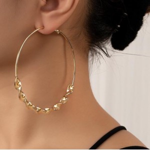 Swirling Style Big Hoop Wholesale Women Costume Earrings