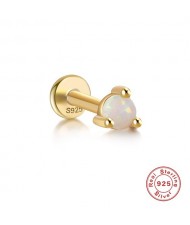 (1Piece) Multi-option Wholesale Fashion Ear Bone Nails S925 Opal Ear Stud - Golden