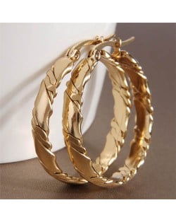 Patched Design Big Hoop Fashion Stainless Steel Wholesale Earrings