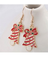 U.S. High Fashion Red Christmas Bell Wholesale Costume Earrings