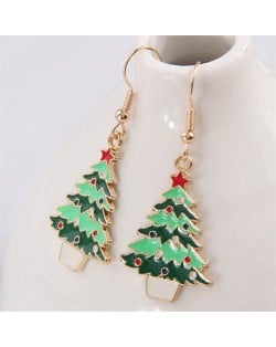 U.S. and European Fashion Christmas Tree Wholesale Costume Earrings