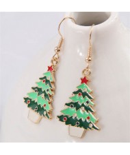 U.S. and European Fashion Christmas Tree Wholesale Costume Earrings