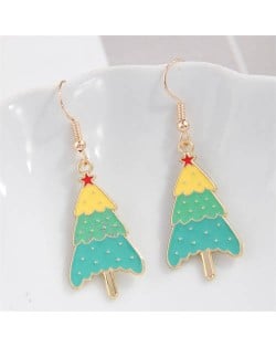 Shining Christmas Tree Wholesale Gift Earrings