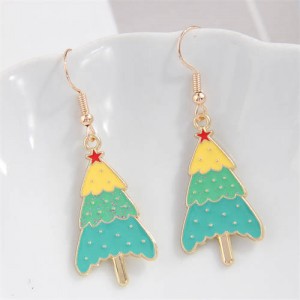 Shining Christmas Tree Wholesale Gift Earrings