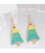 Shining Christmas Tree Wholesale Gift Earrings