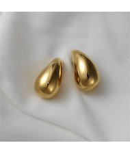 1 Pair Minimalist Design Water Droplets Wholesale Stainless Steel Earrings