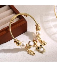 Night Owl and Turtle Charm Fashion Golden Wholesale Friendship Bracelet