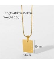 Ins Internet Celebrity Style Text Engraving Pendant Stainless Steel Trendy Necklace