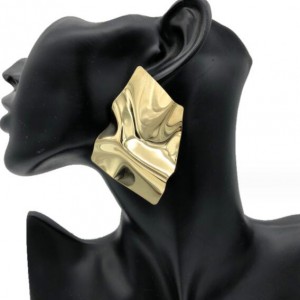 Nigeria African Folding Fashion Wholesale Costume Earrings - Golden