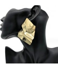 Nigeria African Folding Fashion Wholesale Costume Earrings - Golden