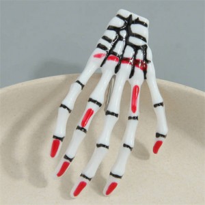 Halloween Fashion Skull Claw Wholesale Hair Clip - White