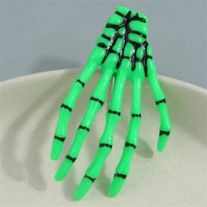 Halloween Fashion Skull Claw Wholesale Hair Clip - Green