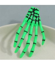 Halloween Fashion Skull Claw Wholesale Hair Clip - Green