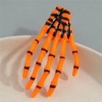 Halloween Fashion Skull Claw Wholesale Hair Clip - Orange