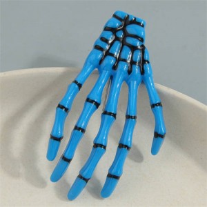 Halloween Fashion Skull Claw Wholesale Hair Clip - Blue