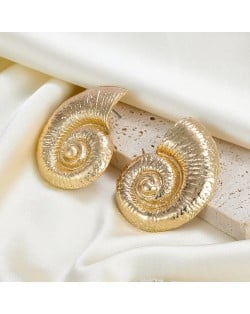 Summer Beach Style Conch Modeling Design Wholesale Fashion Alloy Earrings - Golden